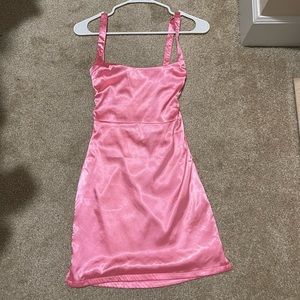 Fashion Nova pink satin dress
